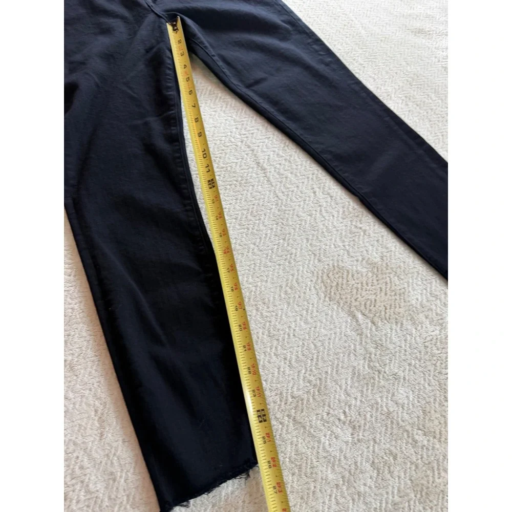 Frame Denim Le Skinny Raw Hem Jeans Film Noir Black LSJRS403 Size 32 - Picture 8 of 15